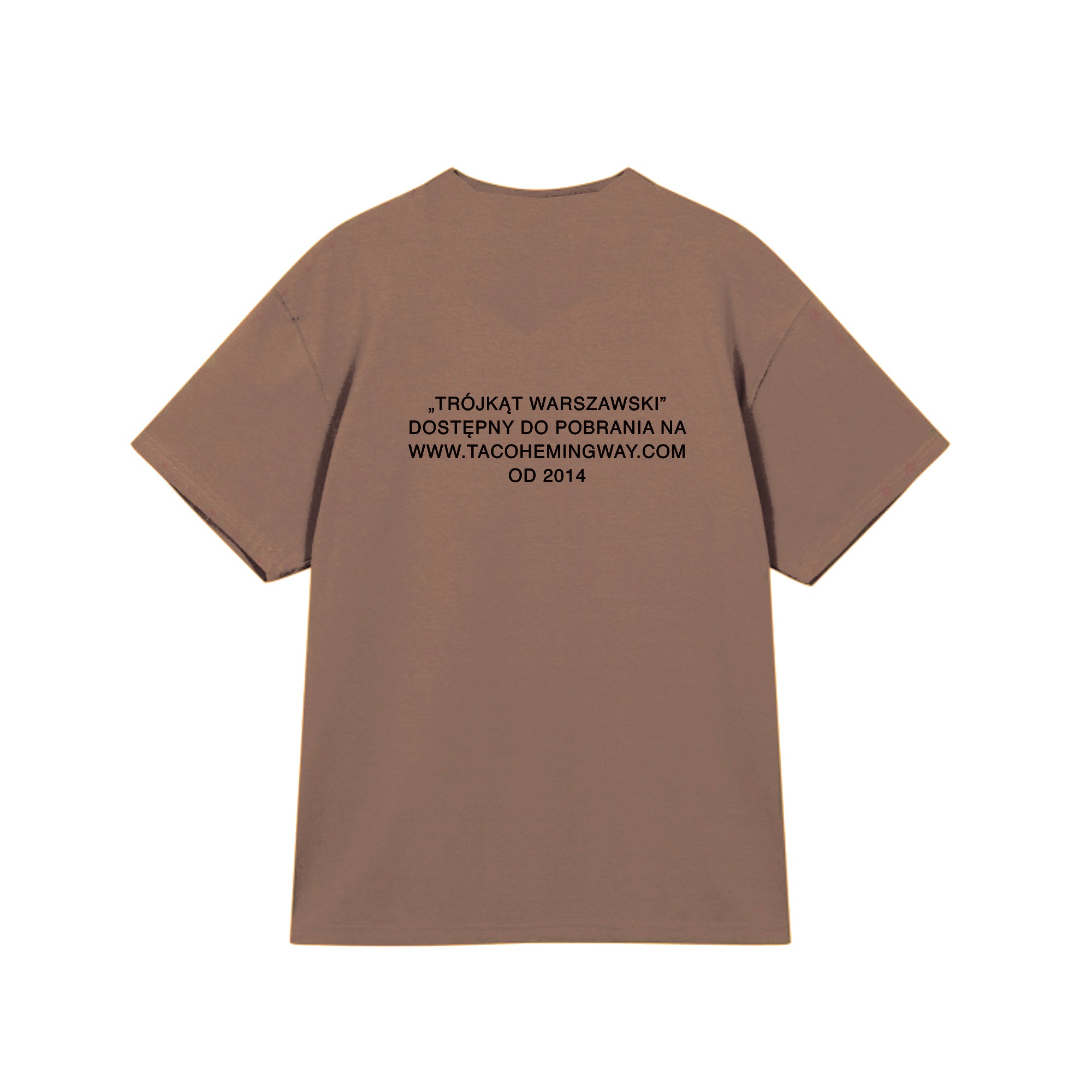 T-SHIRT TRÓJKĄT WARSZAWSKI BRĄZOWY