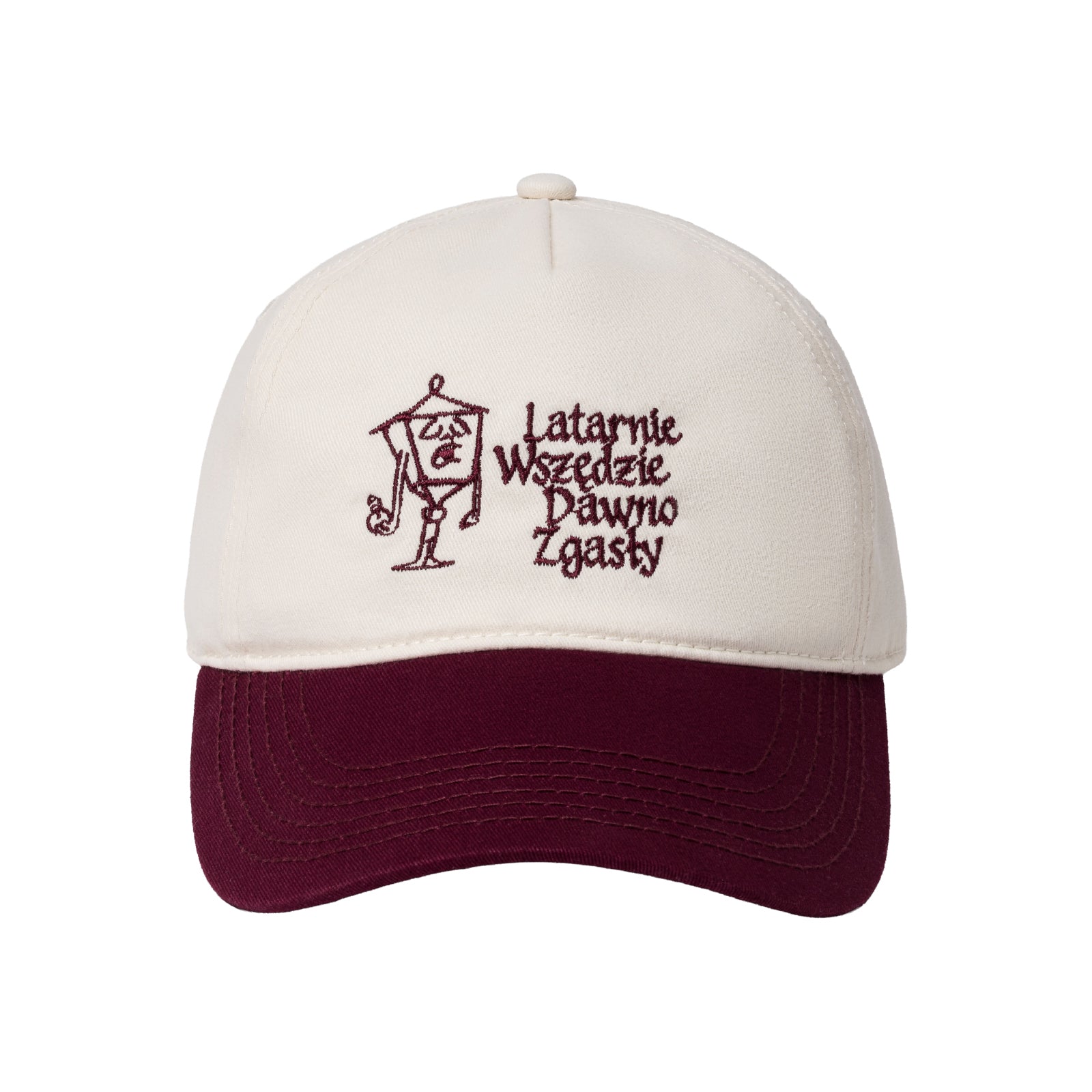 Taco Hemingway - Czapka ZMĘCZONA LATARNIA burgundowy daszek